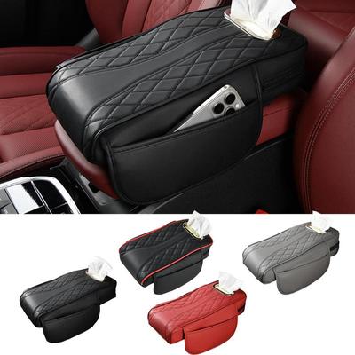 Housse d'accoudoir de voiture imperméable, support de boîte à mouchoirs, housse centrale multifonctionnelle pour accoudoir de voiture
