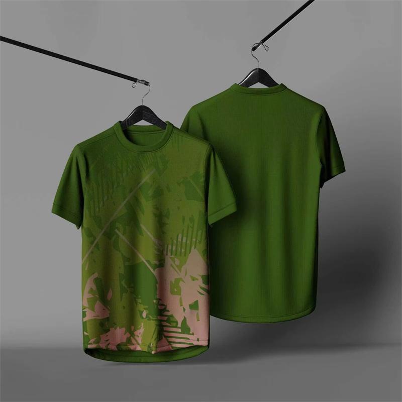 Simple Trendy Mens Sports T Shirts Summer Fashion Short Sleeve 3D Printed Gym T-shirts Loose Breathable Quick Dry Running Tees