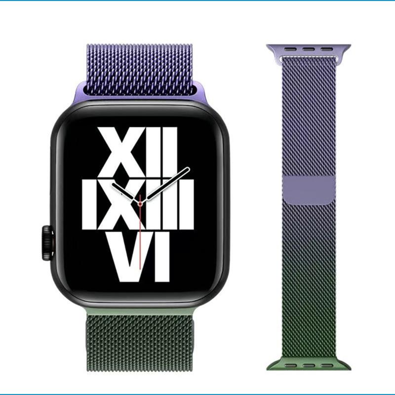 

Ремешок для iWatch Band 41 мм, 44 мм, 40 мм, 38 мм, 42 мм, 45 мм, аксессуар, магнитная петля, металлический браслет для умных часов, браслет IWatch Serie 3, 4, 5, 6 Se 42/44/45mm