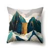 Polyester Pillowcase Automobile Decoration Mountain Home Print Pillowcase Waist Cushion Cover Bedside Cushion Cover Bedside Cushion Cover