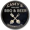Metal Poster Round BBQ Beer Outdoor Wall Art Decor
