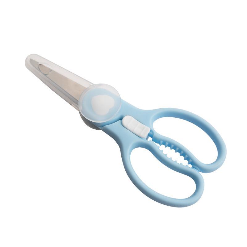 Portable Stainless Steel Baby Food Scissors for Chopping Meat, Vegetables & Noodles