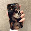Skeleton Tattoo Painted Cartoon Phone Case Suitable for iPhone 17 16 15 14 13 12 11 Pro/Max/Plus Anti Drop and Shockproof