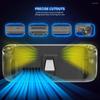 Game Controllers Games Console Protective Cover Set with Stand Touchpad Button Stickers Compatible for Steam Deck
