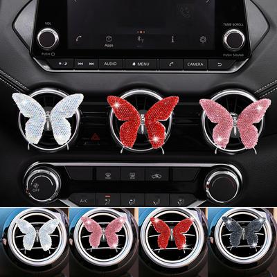 Bling Butterfly Car Air Vent Clip Decor Interior Cute Vent Dashboard Auto Air Aromatherapy Air Freshener Clips Car Accessories