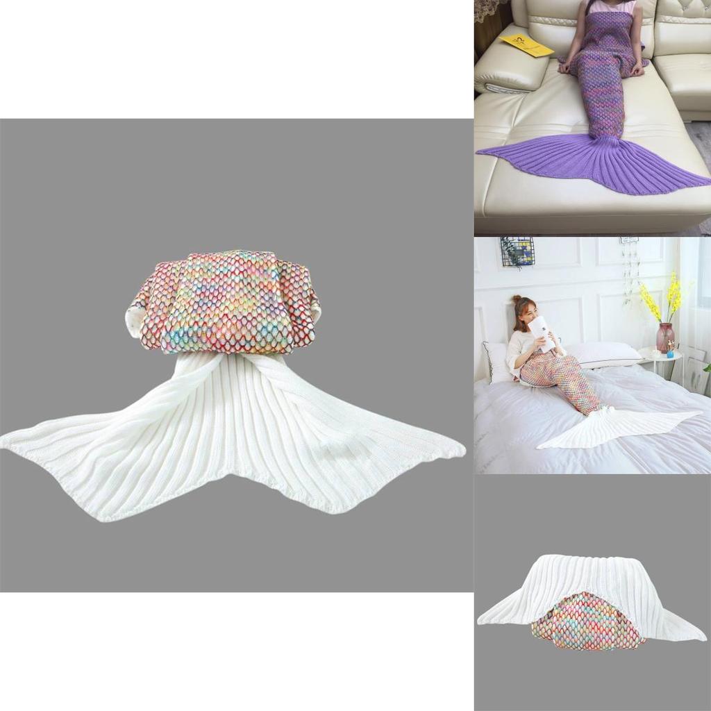 Mermaid Tail Blanket For Kids And Adults With Fleece Material Perfect For Spring And Autumn Cozy Comfort