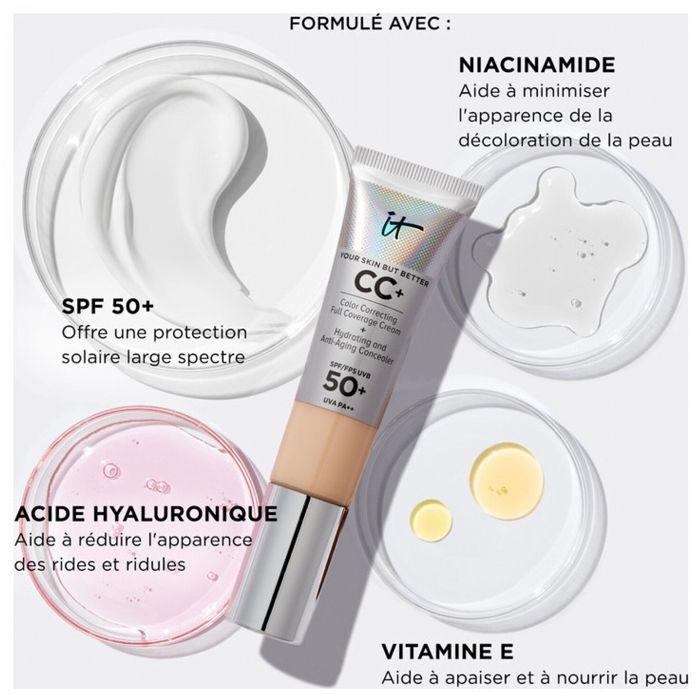 Fond de teint - IT Cosmetics - Your Skin But Better CC+ - SPF50+ - Non comédogène - 32ml