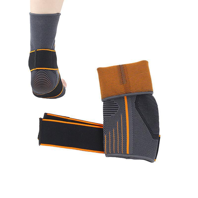 Running Basketball Sports Strap Wrapped Ankle Protector Velcro Pressurized Nylon Knitted Elastic Foot Protector