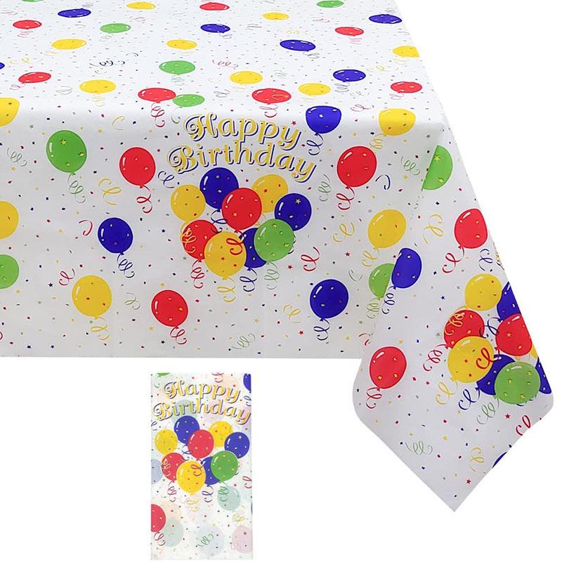 Colorful Disposable Plastic Tablecloth for Parties, 54x108 Inches, Rectangular. 54 x 108 inches