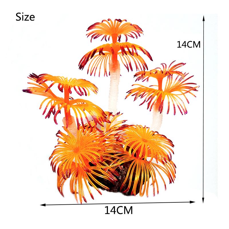 

Artificial Underwater Coral Plastic Aquarium Fish Tank Simulation Decoration Aquarium Backgrounds Plants Water Grass Beautiful помаранчевий
