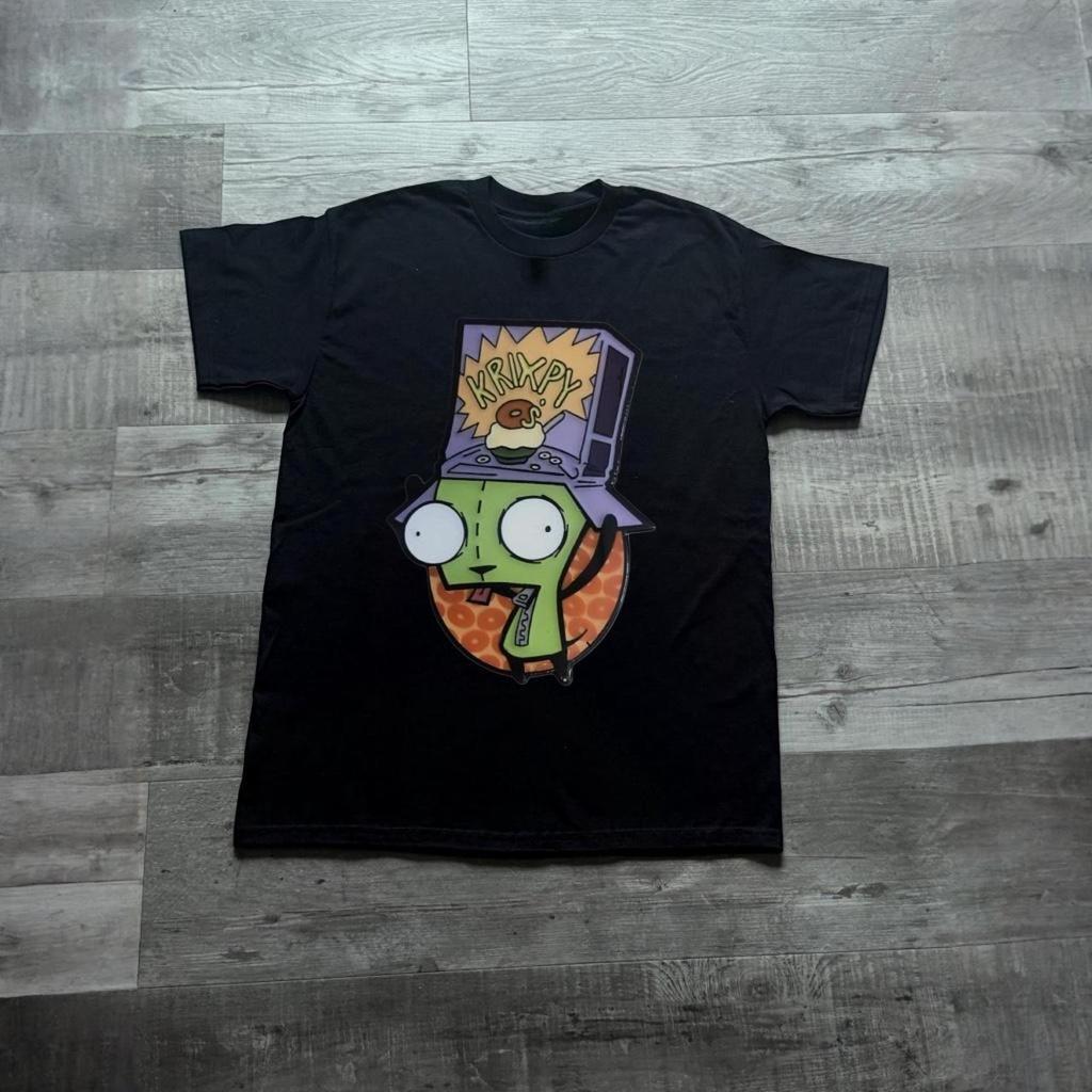 Vintage Invader Zim Cartoon Print Short Sleeve TShirt Retro Unisex Graphic Tee 90s Nostalgia Summer Streetwear Y2k Tee Top