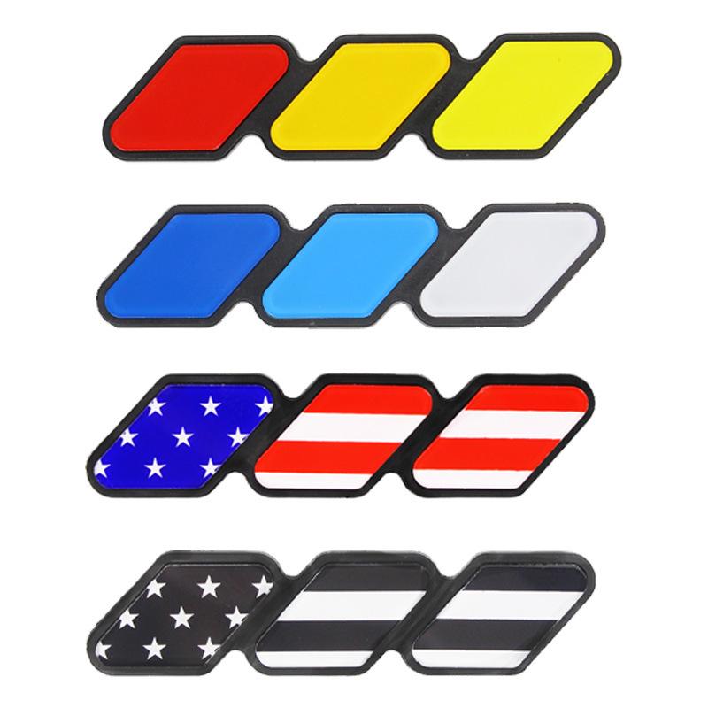 Tricolor Snow Mountain Triangle Grille Badge for Toyota Tacoma, 4Runner, Tundra