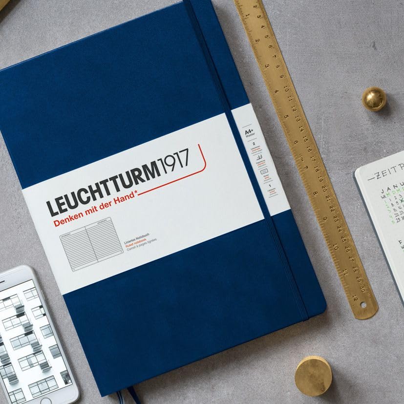 Leuchtturm A5 Grid Notebook, Red, 312564, Officially Imported