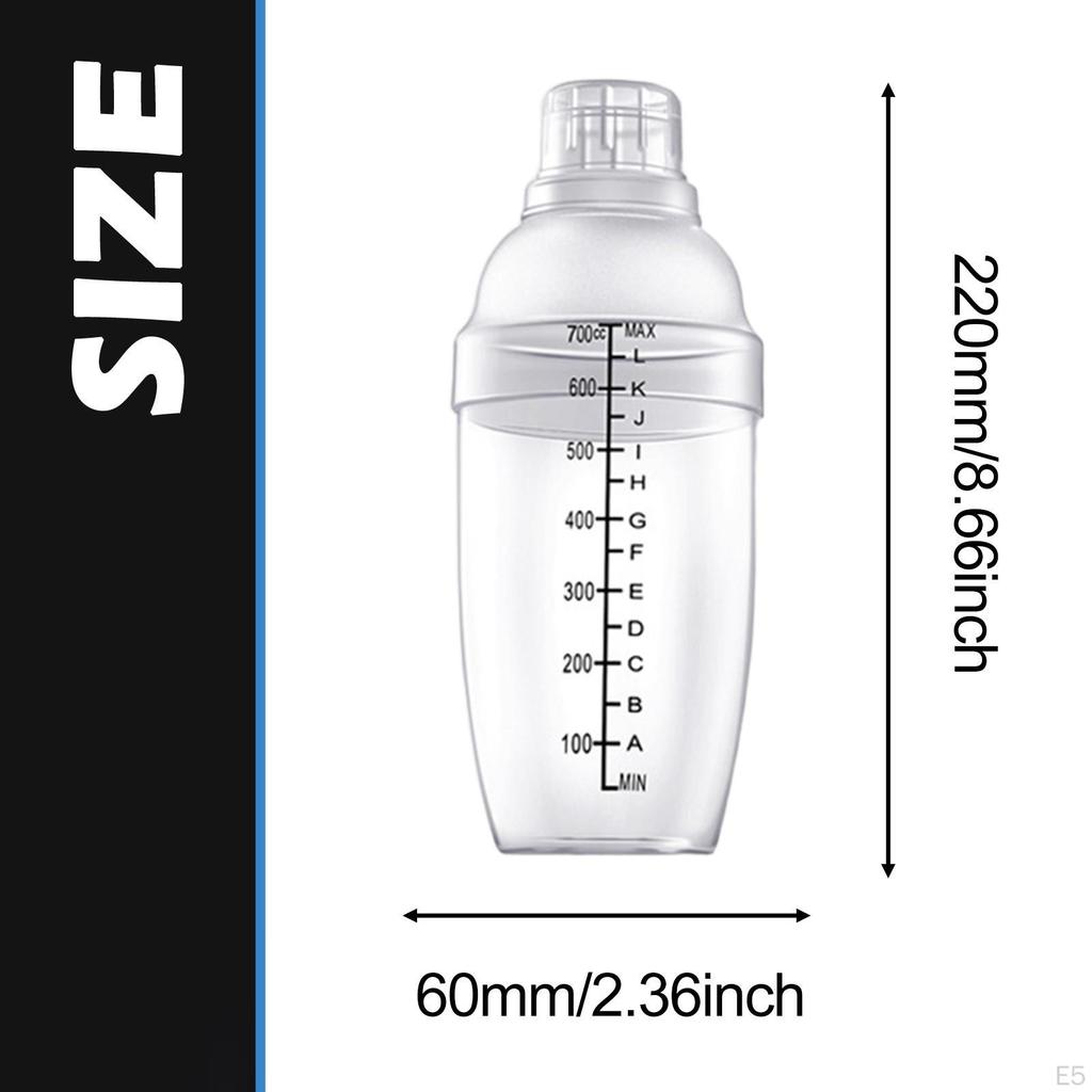 Lemon Tea Shaker Set Bartender Clear Bottle Mixing Cup Espresso Mixer for Quick Preparation