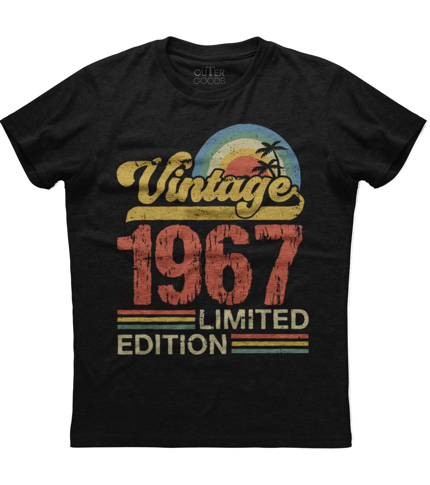 Birthday Gift Classic Old Vintage 1967 Limited Edition Rainbow Palm Tree T-shirt M