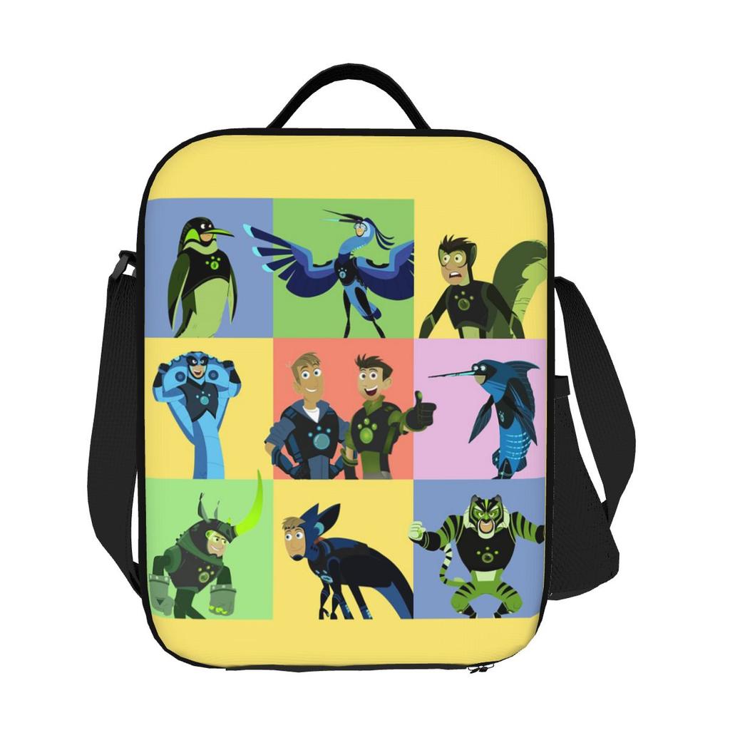 Wild Kratts Creature Powers Insulated Lunch Bag for Women Kids Leakproof Food Boxes Thermal Lunch Box Tote