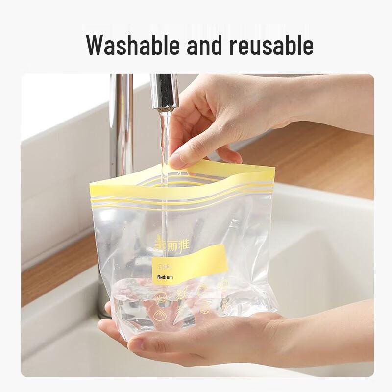 MARYYA Microwave Safe Double-Seal Stand-Up Zipper Bags