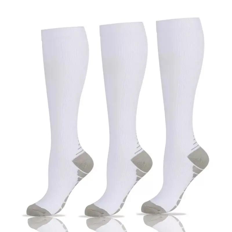 1/3 Pairs Compression Socks Knee High 20-30 Mmhg Fit Medical Edema Diabetes Varicose Veins Running Marathon Sports Socks