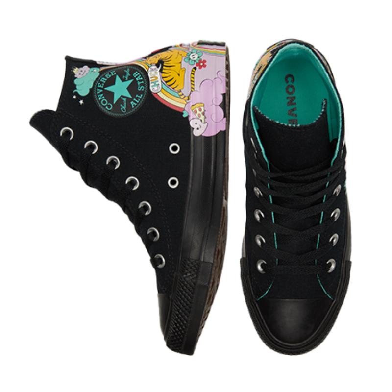 Converse Chuck Taylor All Star Trendy High-Top Espadrilles Unisex Black Pink