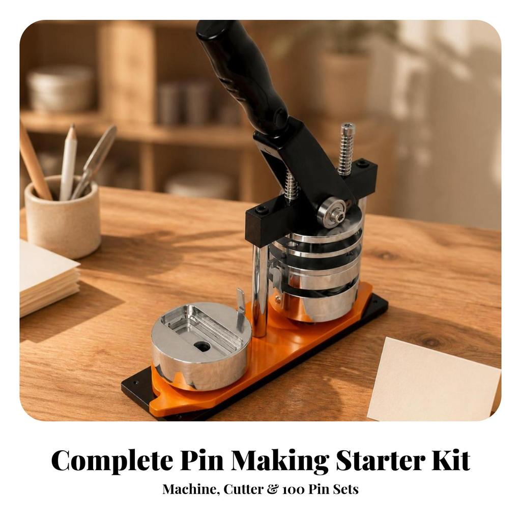 Pin Badge Press Manual Badge-Making Machine Benchtop for Crafters