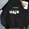 2025 Fall & Winter Womens Hoodie People Alphabet Cat & Dog Fun Print Fall & Winter New Top Harajuku Black Cat Pattern Clothing