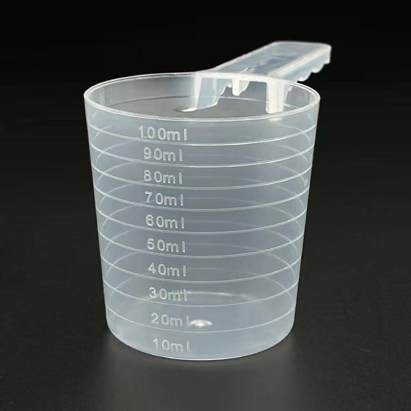 

100ml Clear Plastic Measuring Spoon & 50g Scale Cup for Milk Powder, Seasonings, Flour, and Mask Mixing 100ml Bulk прозрачный