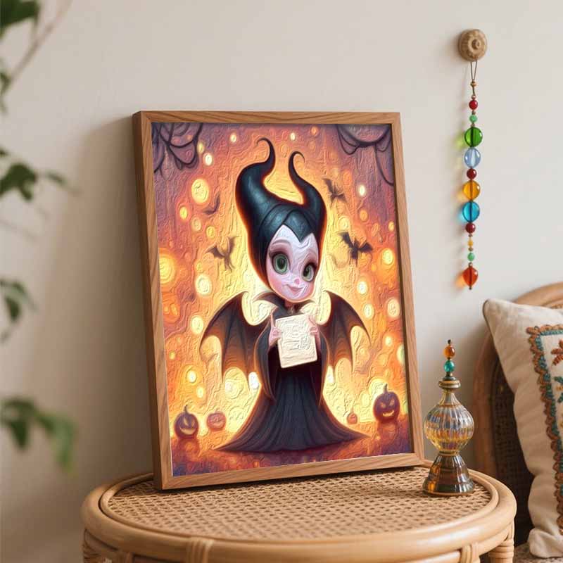 Disney DIY Painting Kit Maleficent Art Classic Style Home Decor Craft Gift Idea Canvas Wall Decor Personalized Paint by Number Set Gift