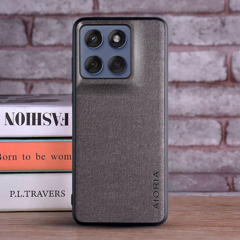 Case for MOTO Edge 60 Fusion Leather Master Hard Textile Leather Fashion Phone Cover Coqua for moto edge 60 Fusion Pro Case