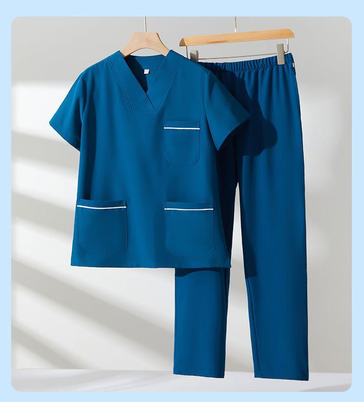 Ledinio šilko antistatinis šveitimo kostiumas odontologams ir gyvūnų gydytojams