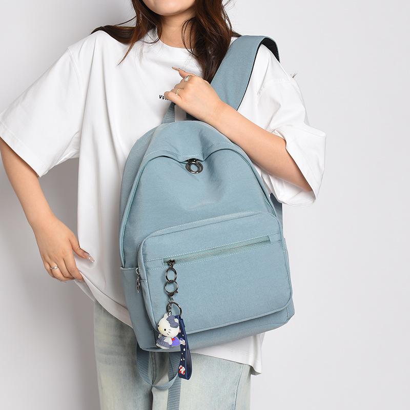 Schoolbag Casual Lightweight Large-capacity Shoulder Back Unisex 1011 New Anti-splash Simple Korean Version Commuter Travel Backpack