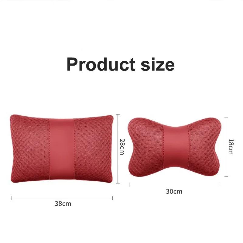 Car Sticker 2025 Hot Car Memory Foam Neck Pillow Protection Lumbar Backrest Cushion For Tesla Model 3 Model S X Y Roadster Space