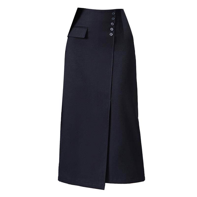 Women's 2026 High-Waisted Irregular Midi Skirt - Slimming Professional Fit