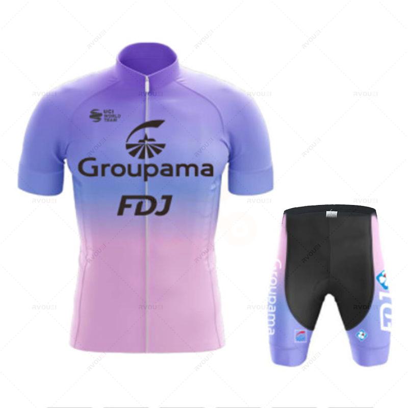 Fdj Team Cycling Jersey Set for Men, Cycling Clothing, MTB Bike Clothes, Uniform, Bicycle Suit, New, 2026