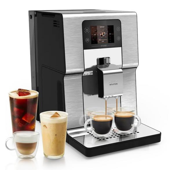 KRUPS EA879EE0 Intuition Experience Pressure Espresso Maker Hot & Cold, Silver