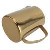 Milk Frothing Pitcher 304 Stainless Steel Coffee Steaming Pitcher Multipurpose Coffee Milk Cup for Home Golden 600ml