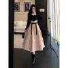 2025 French Beaded Jacquard Dress: Autumn/Winter Luxury Formal Wear