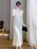 Korean Wool Fishtail Knit Dress - Women's Autumn/Winter Long Over-Knee Hip-Hugging Base Layer