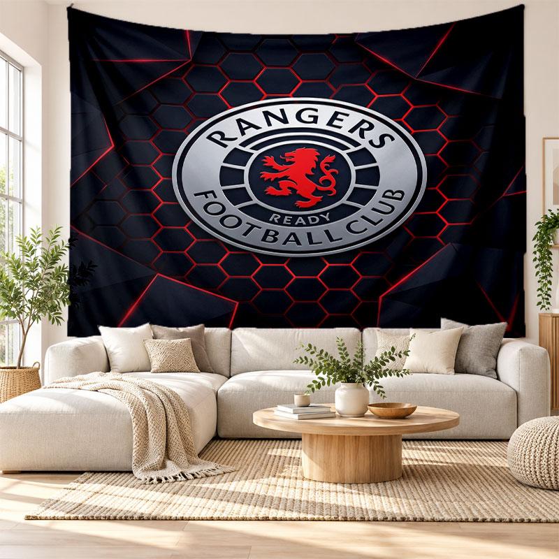 Rangers FC Wandteppich, Weiches Stoff Wandbehang, Dekorative Kulisse Für Schlafzimmer Heimwandkunst