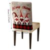 Cartoon Christmas Chair Cover Ball Polyester Fiber Xmas Dinner Chair Seat Cover Removable Soft Christmas Table Decor