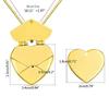 Stainless Steel Engravable Heart Envelope Locket Heart Envelope Necklace Heart Pendant Necklace Woman Party Jewelry Gift