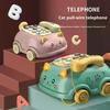 1Pcs Toddler Learning Toy With Lights Cat Telephone Story Early Education Montessori Gift Baby 3-In-1 Musical Phone Toys