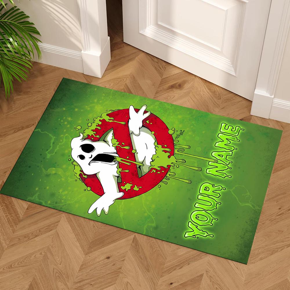 Ghostbusters Personalized Name Floor Mat Suitable for Decorate room Playrooms Kitchen Game Room Anti-slip Rug Decorate Offices