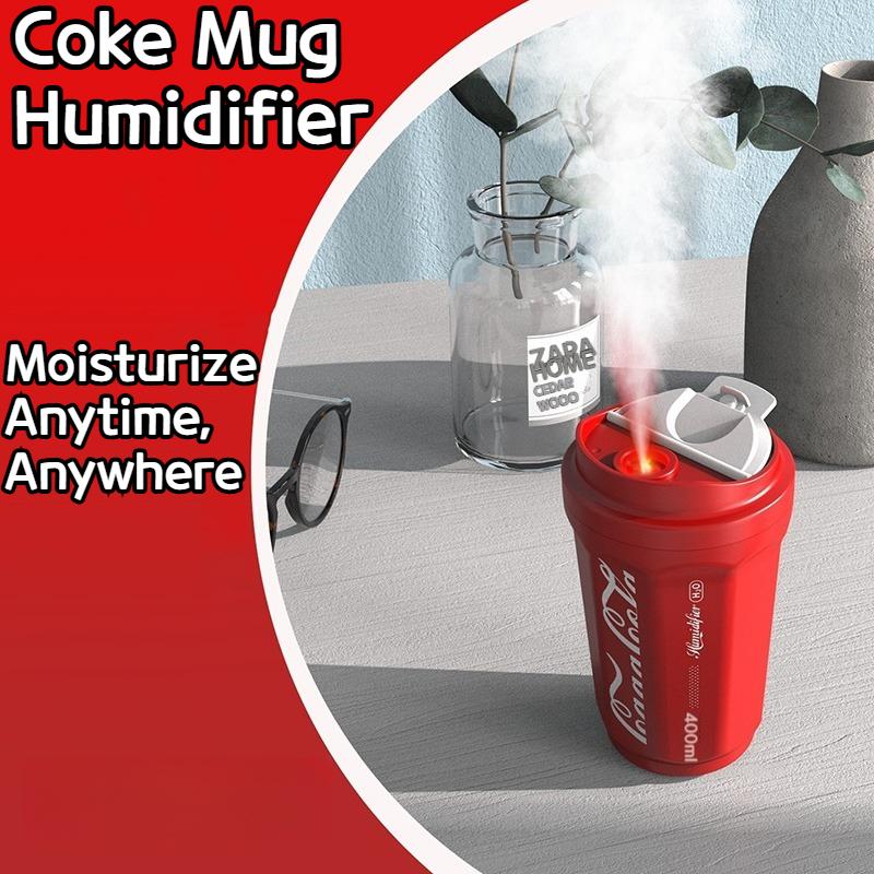 Portable Cola Cup Humidifier Wireless Car Aroma Diffuser with Trendy Night Light Small Air Purifier for Office Desk