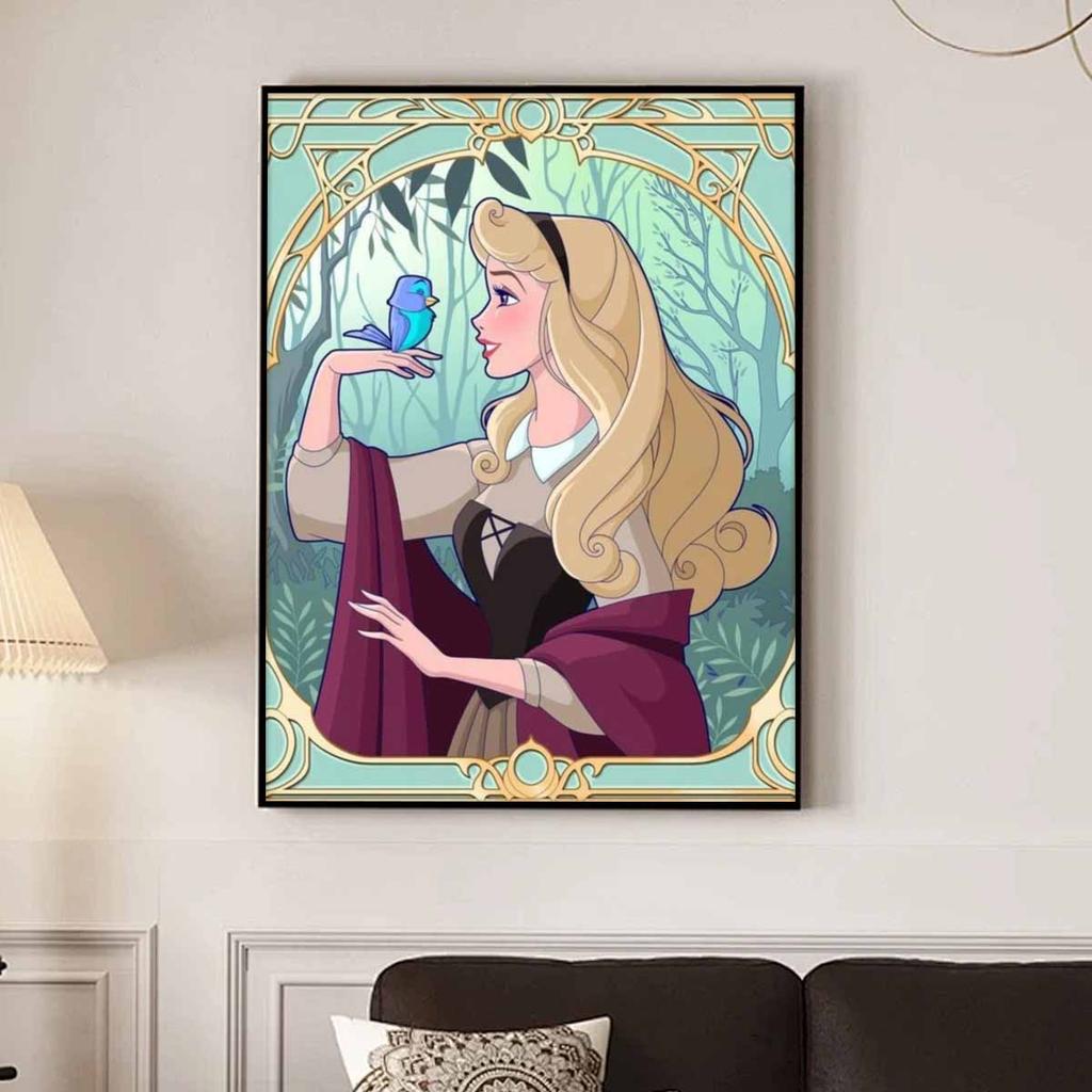 5D Diy Diamond Painting The Princess Is Talking To The Little Bird Full Drill Rhinestones Mosaic Embroidery Handmade Products Home Decor Gift