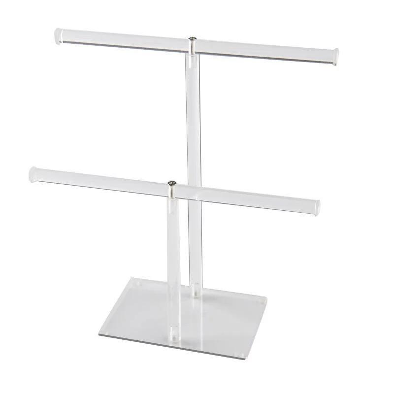 

Jewelry Organizer Display Stand Acrylic Necklace Hanging Countertop Rack for Chains Earrings Bracelets Showcase Storage Rack прозорий
