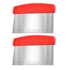 2 Pcs Dough Cutters with Measuring Scale Food Grade Stainless Steel High Strength No Deformation Bench Scraper