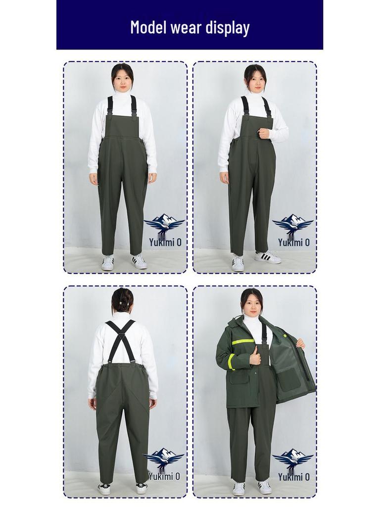 Waterproof Fishing & Aquaculture Bib Pants Set - Thick, Stain-Resistant, Wear-Resistant