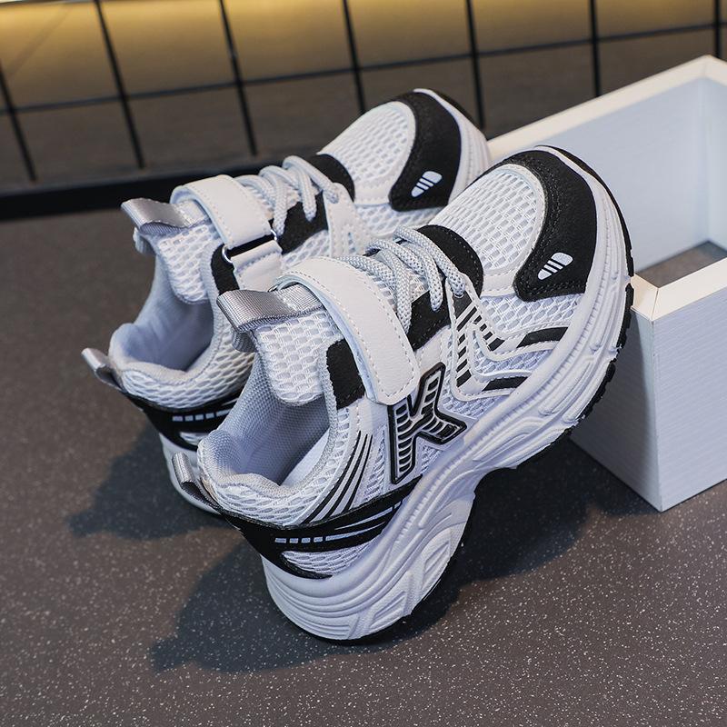 Boys' Sports Shoes 2025 Spring and Autumn New Children's Mesh Breathable Boys' Running Shoes Girls' Casual Shoes Non-slip