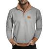 Autumn Winter Men's Casual Hoodie Long Sleeve Corduroy Fleece Stand Collar Loose Warm Sweatshirts Men