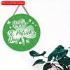 2D flat 20*20cm1pc Happy St.Patrick'sDay Three-leaf clover patterns hanging wooden sign Wall decoration, St.Patrick'sDay round door Pendant Suitable
